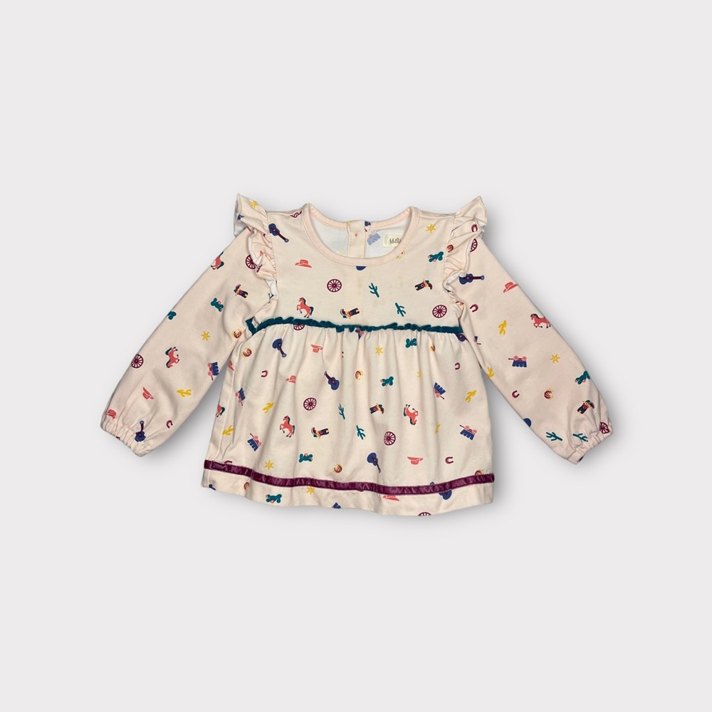 Matilda Jane Western Cowgirl Desert Pattern Long Sleeve Top